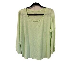 Chicos Size 3 Ultimate Tee Womens XL Cotton Modal Roll Tab Sleeve Lightweight